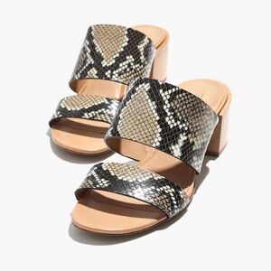 Madewell “Kiera” Snakeskin Leather Block
Heel Sandals, Size 8, GUC